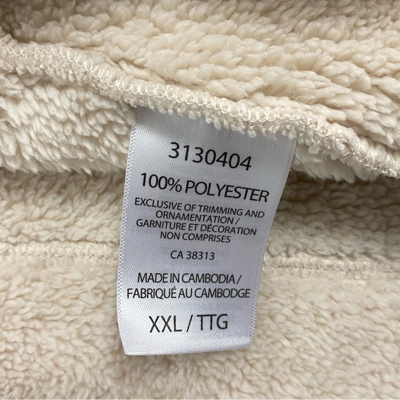 Cloudveil Mountainworks Sherpa Teddy Jacket XXL Cream Color Zip Up Pockets Soft - Picture 7 of 9